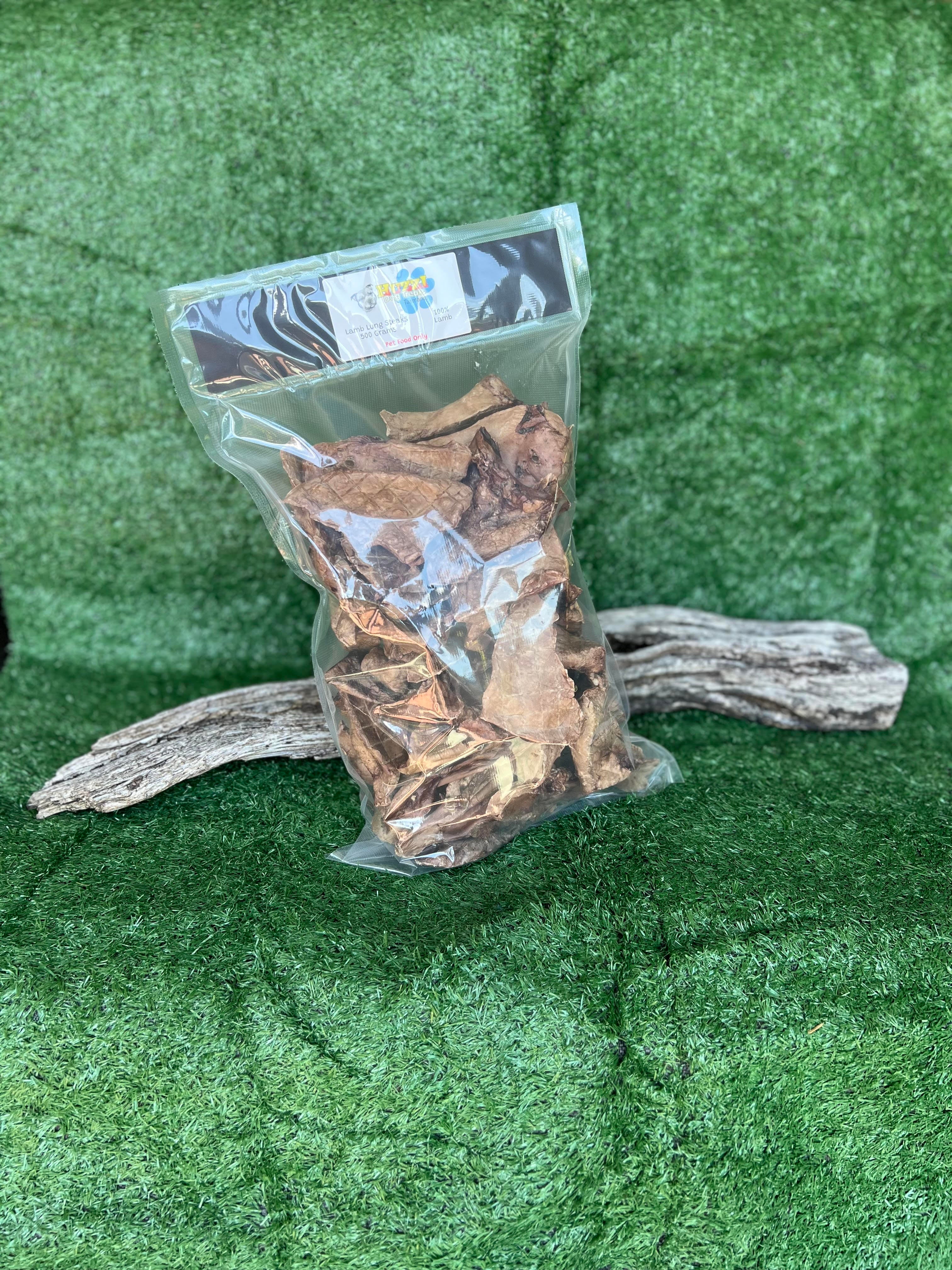 Huzzi Lamb Lung Steaks 500 Grams | Huzzi Dog Treats Tasmania